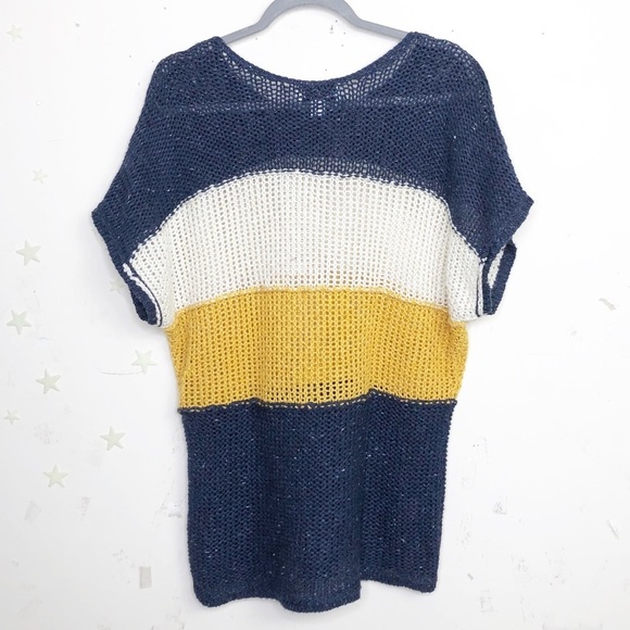 𝅺Wildfox estate striped blocked open knit sweater - Picture 9 of 12